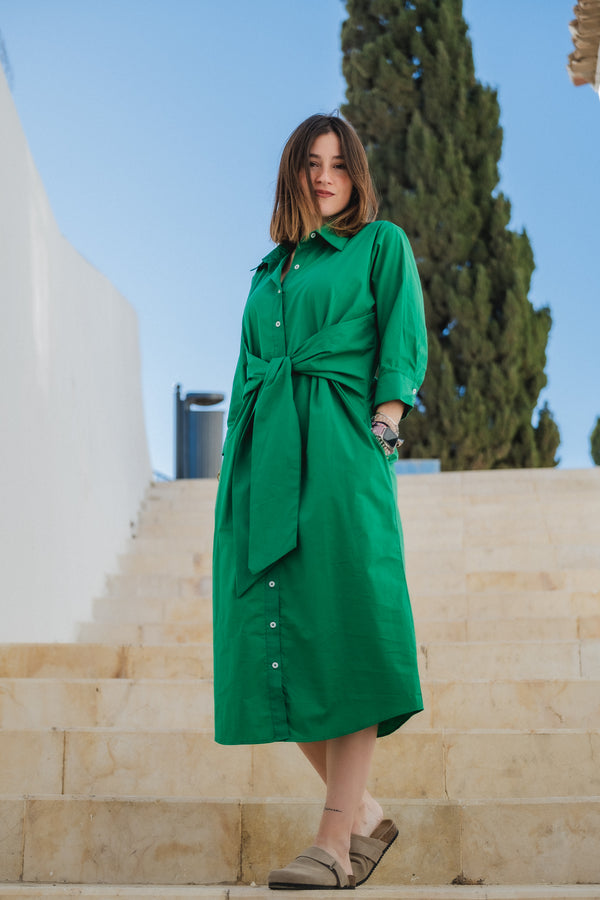 Jade front knot dress - Woven Riches NI