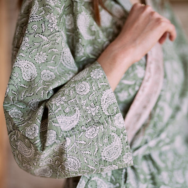 Kesar Block Printed Robe - Woven Riches NI