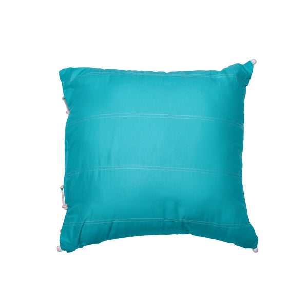Turquoise Pure Cotton Cushion - Woven Riches NI