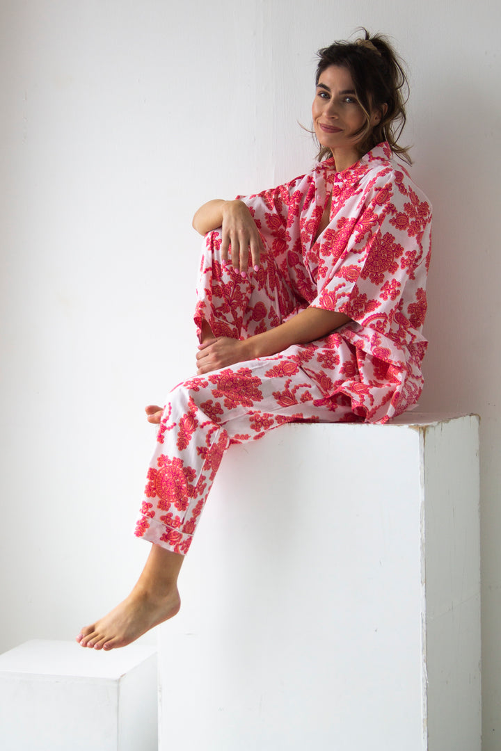 Pink Kaftan Style Pyjamas - Woven Riches NI