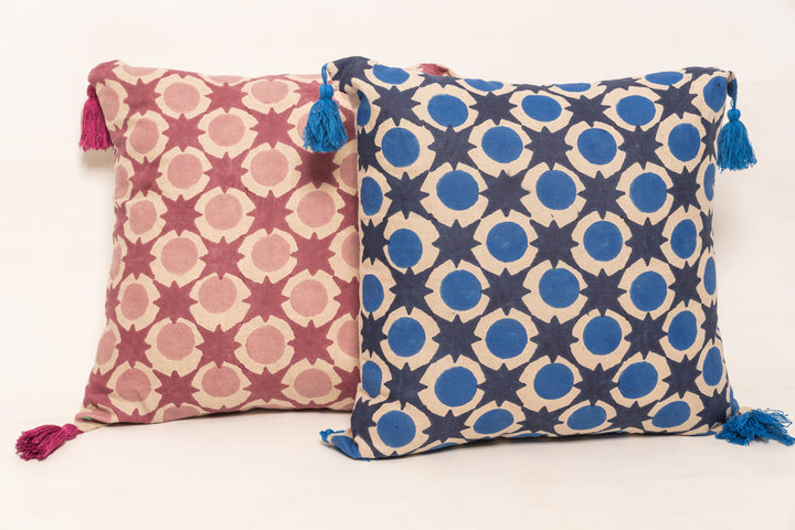 Juhi handblock printed cushion - Woven Riches NI