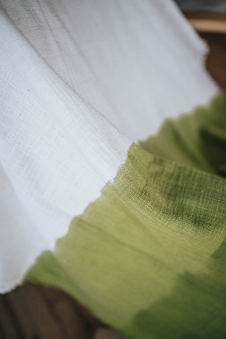 Olive Handwoven Tie Dye Throw - Woven Riches NI