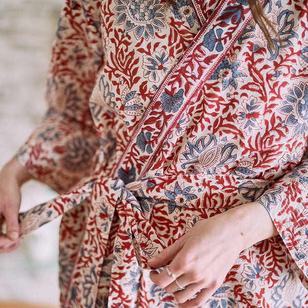 Mahi Block Printed Robe - Woven Riches NI
