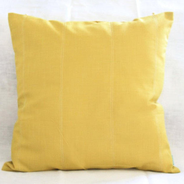 Mustard Pure Cotton Cushion - Woven Riches NI