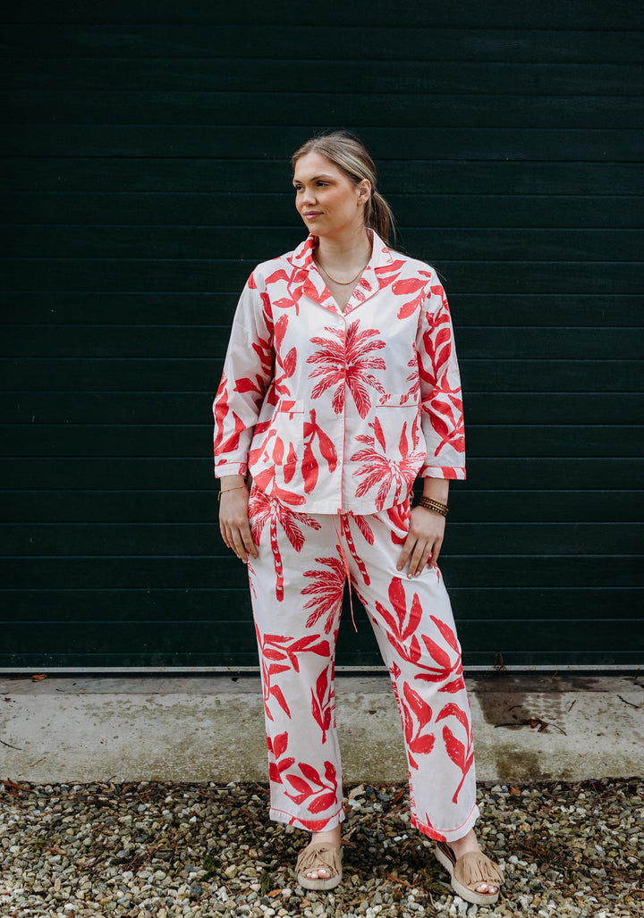 Palm tree organic pyjamas - Woven Riches NI