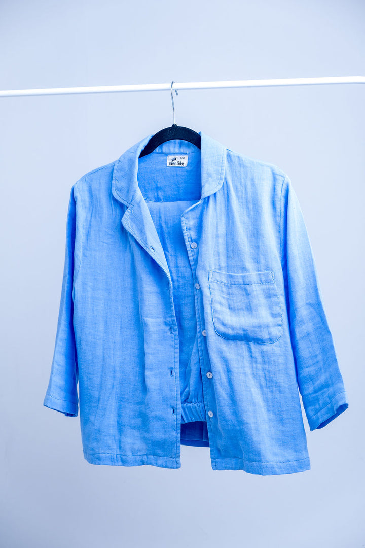 Liya Blue Boxy Pyjamas - Woven Riches NI